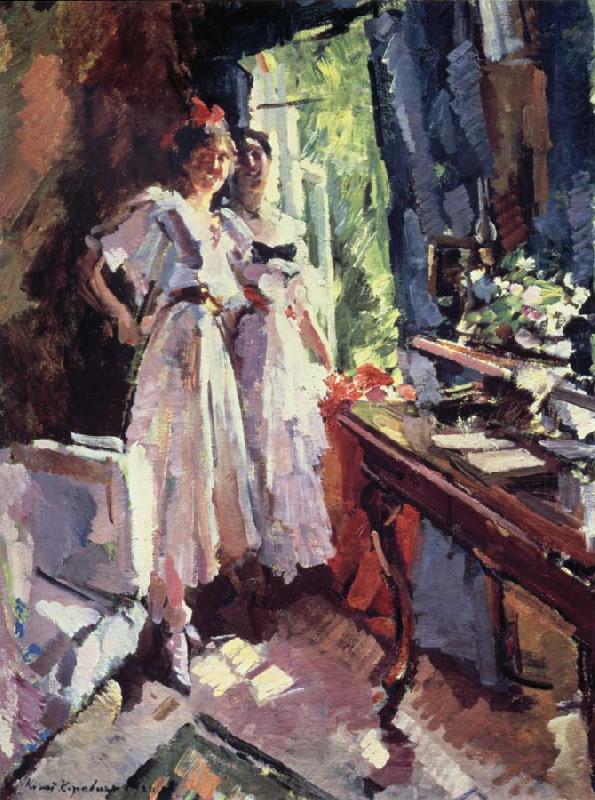 Beside the open window, Konstantin Korovin